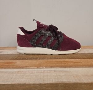 Adidas Originals ZX 500 2.0 Burgundy Suede Running Sneakers Deadstock